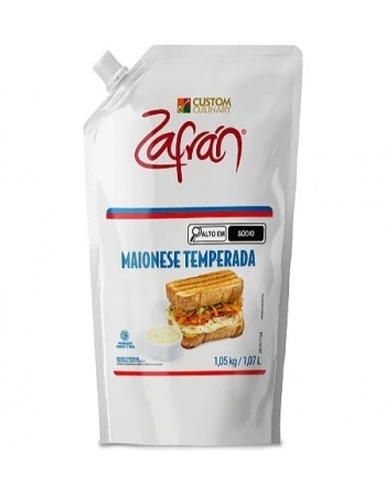 MAIONESE TEMPERADA POUCH 1,05KG ZAFRAN CX/5 PCT