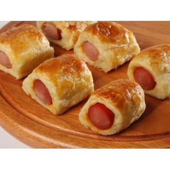 MINI FOLHADO SALSICHA 2KG LENA CX/8 PCT
