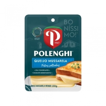QUEIJO MUSSARELA FATIADO 150G POLENGHI CX/24 UN