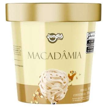 SORVETE MACADAMIA 340G DE MARCHI CX/12 PT